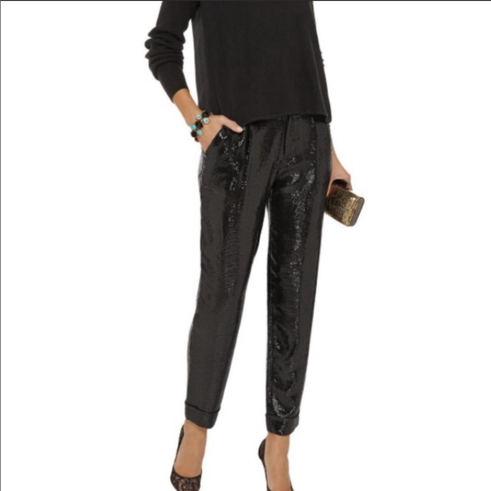 Alice + Olivia Arthur Sequin Pants NWT Size 2 - Picture 7 of 7